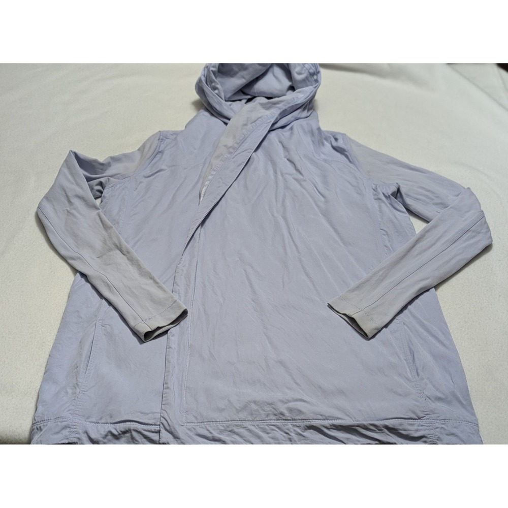 Lululemon Cardigan Blissed Out Wrap Hoodie Sz 8 Purple Lilac Tencel Yoga Active